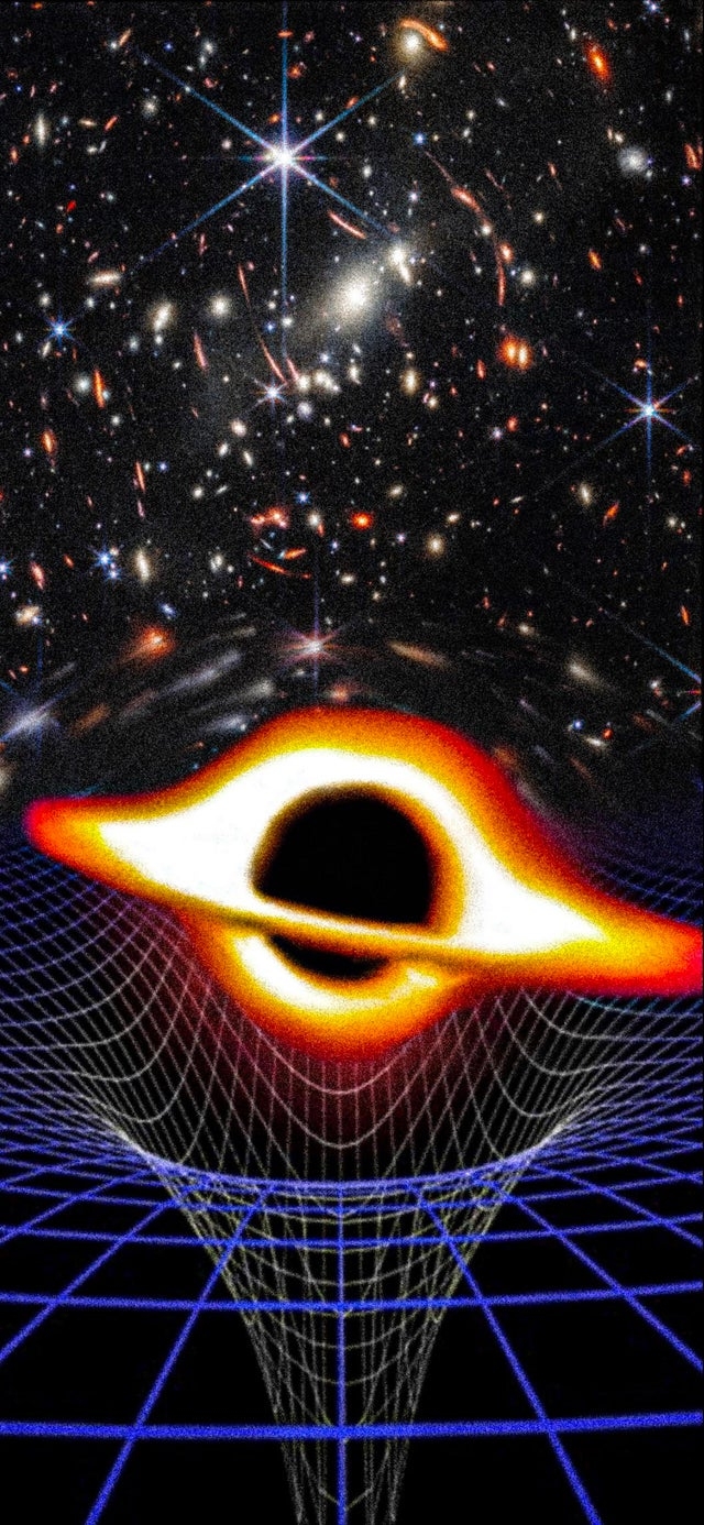 640x1390 black hole wallpaper, Phone