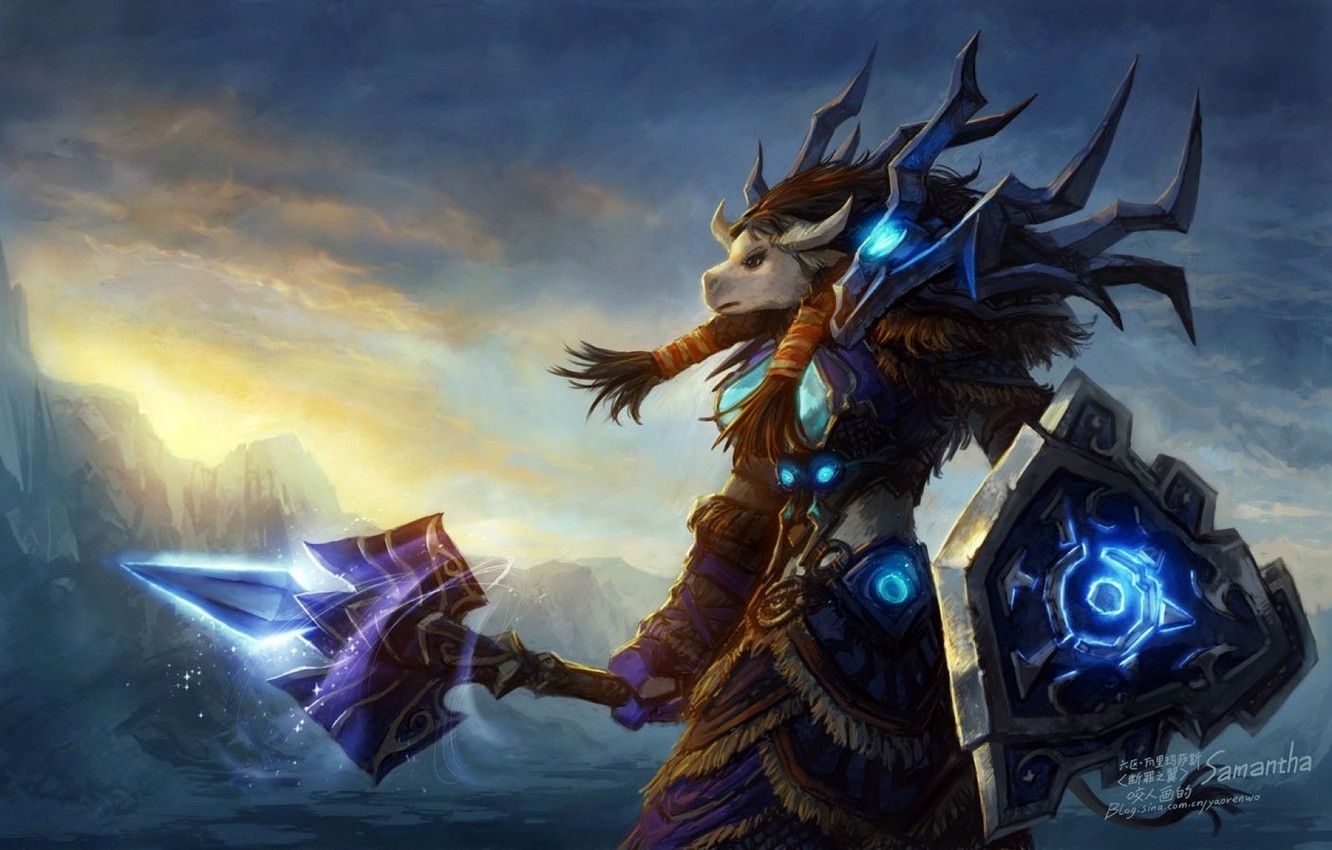 1340x850 Wallpaper wow, world of warcraft, Tauren, shaman, Horde, tauren, Horde, shaman image for desktop, section игры, Desktop