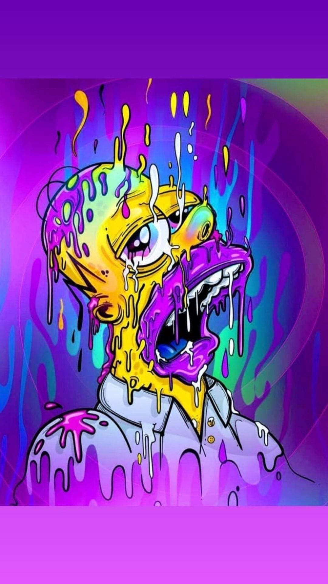 1080x1920 Download Drippy Aesthetic Homer Simpson, Phone