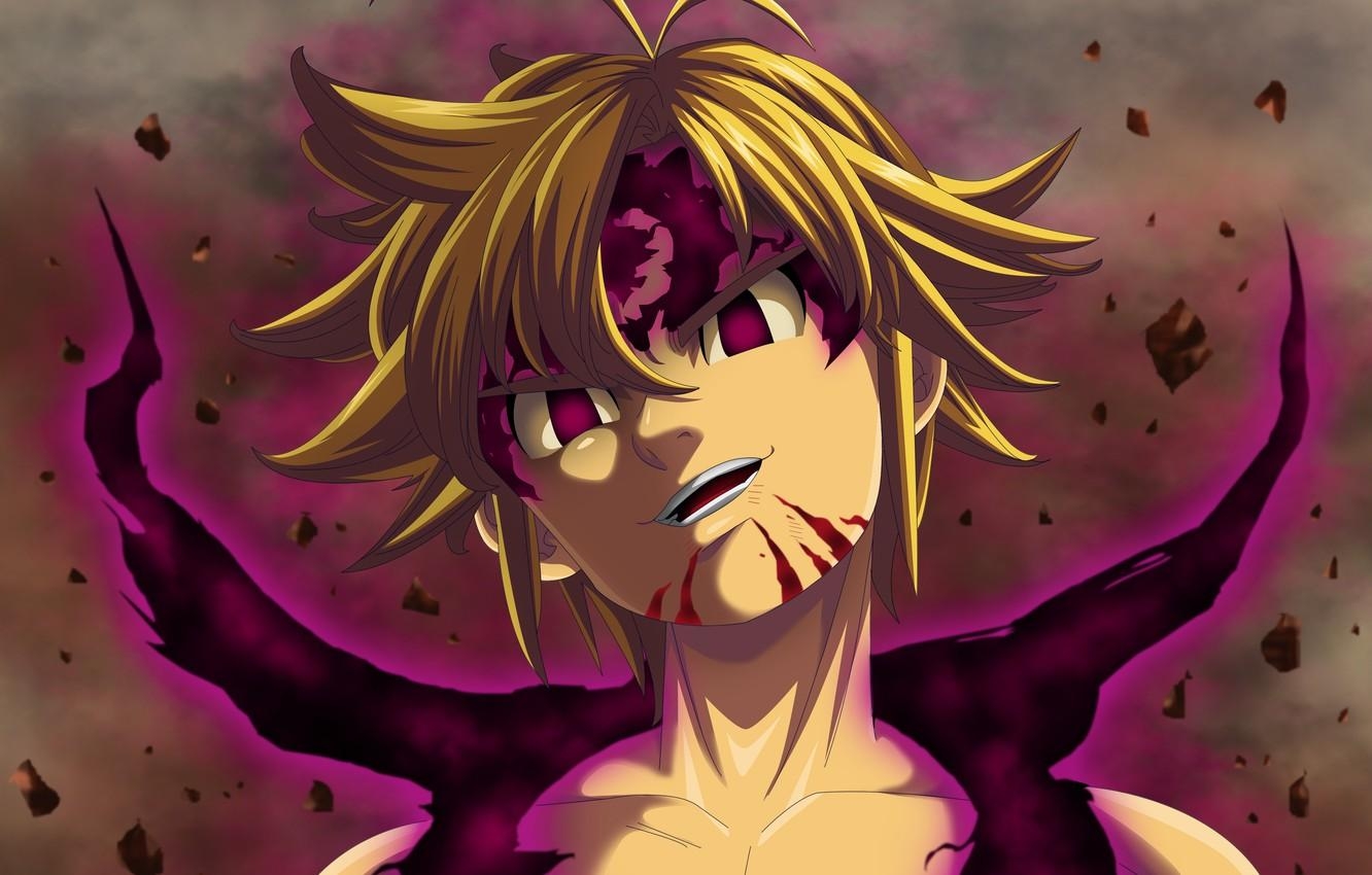 1340x850 Wallpaper anime, warrior, manga, Meliodas, Nanatsu no Taizai, japonese, Seven Deadly Sins, assault mode image for desktop, section сёнэн, Desktop