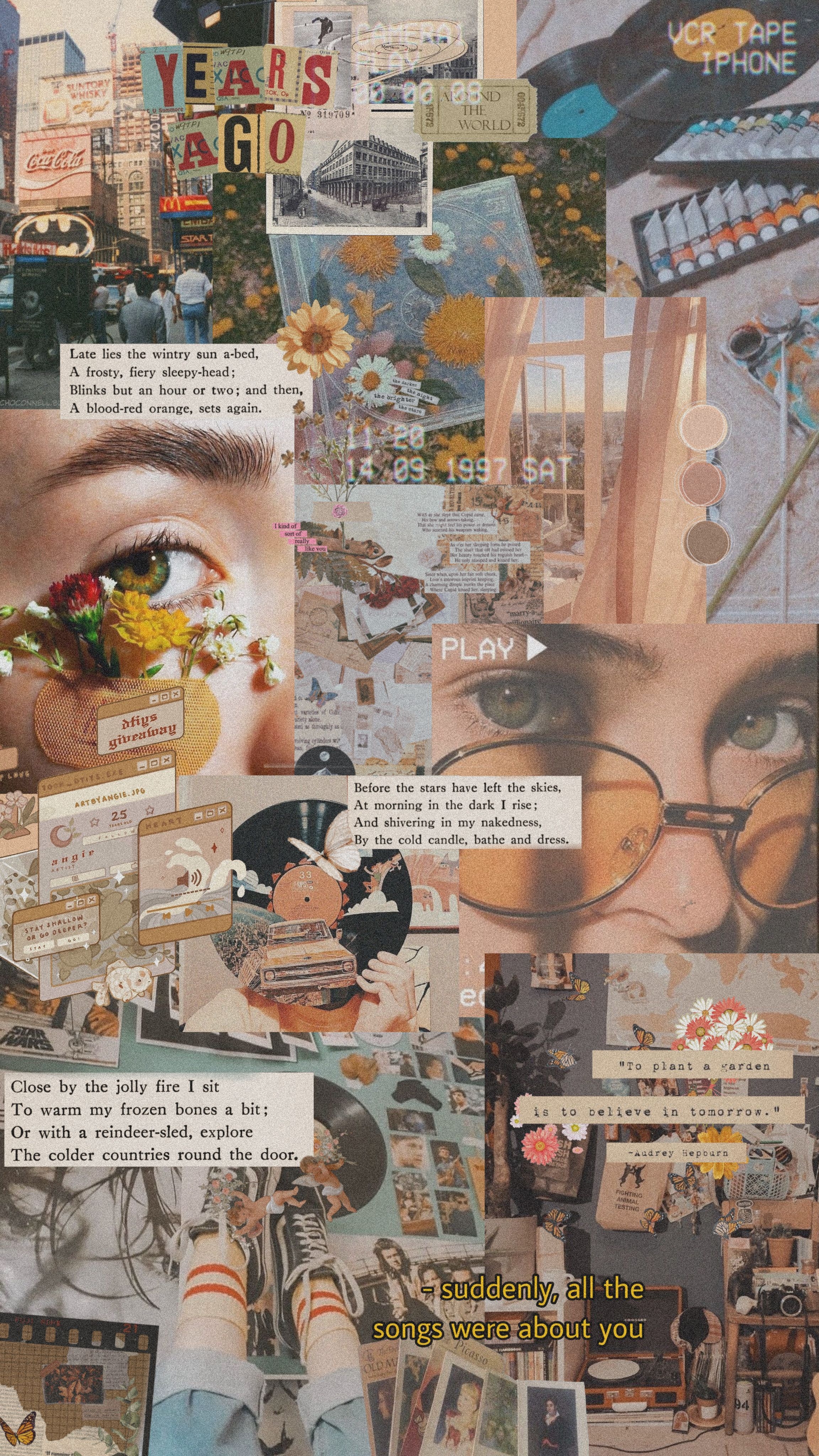 2310x4100 Aesthetic Collage Tumblr Wallpaper, Phone