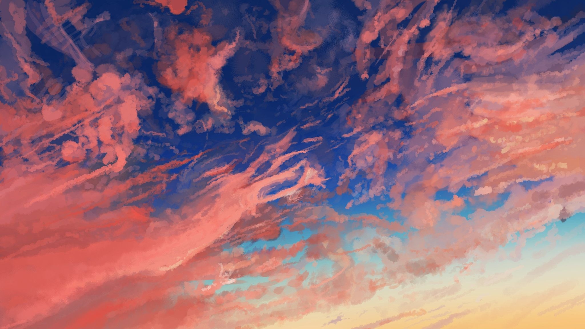 2050x1160 Anime Sky Wallpaper, Desktop