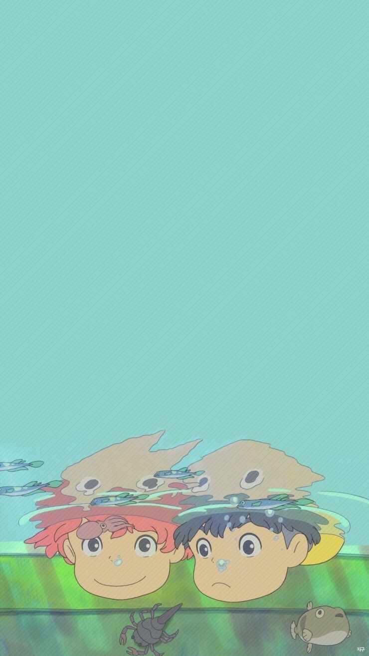 740x1320 By going: BY GANI studio ghibli wallpaper & background / Studio Ghibli Ponyo iPhone. Studio ghibli background, Studio ghibli movies, Ghibli artwork, Phone