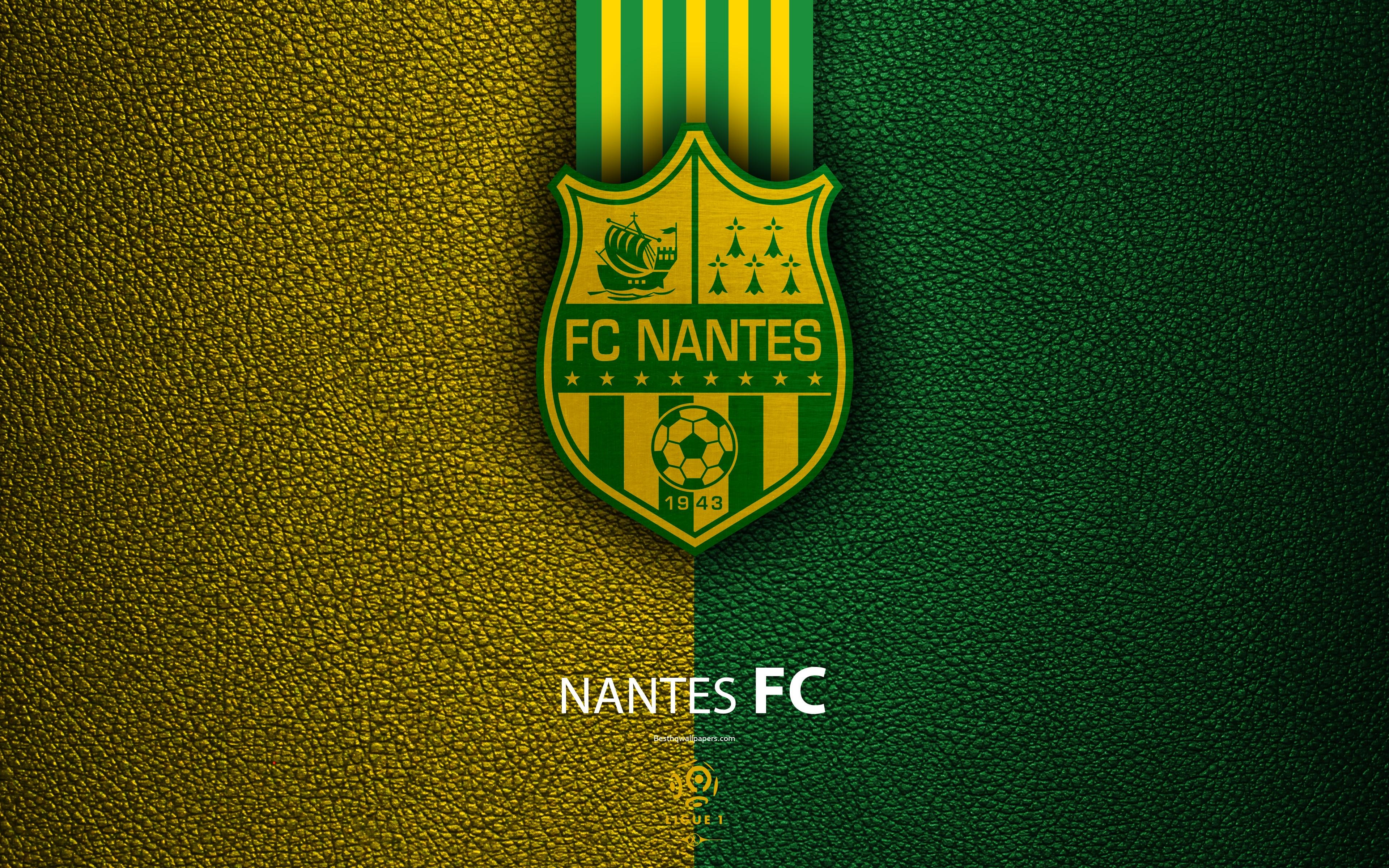 3840x2400 Download wallpaper FC Nantes, 4K, French football club, Ligue 1, Desktop