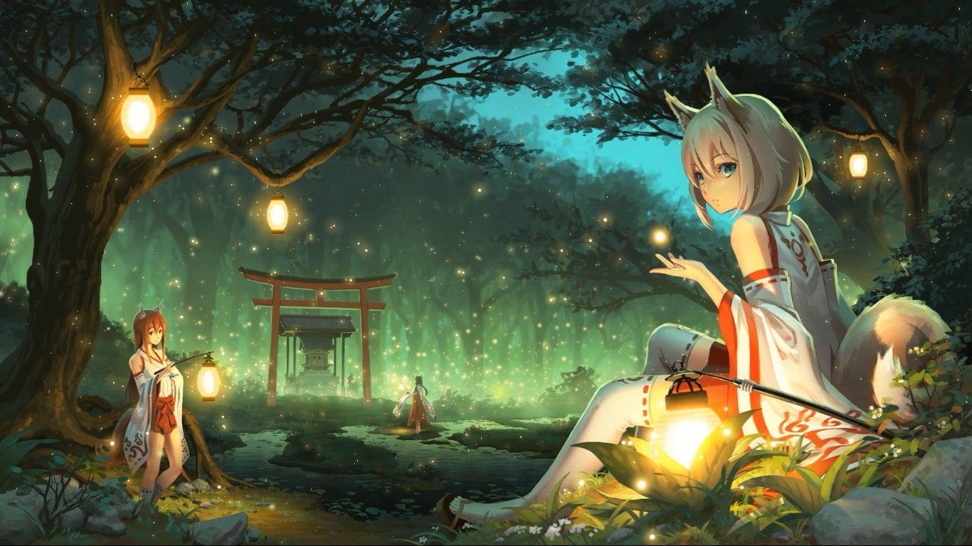 1370x770 Download Miko fox Wallpaper Engine FREE. Download Wallpaper Engine, Desktop