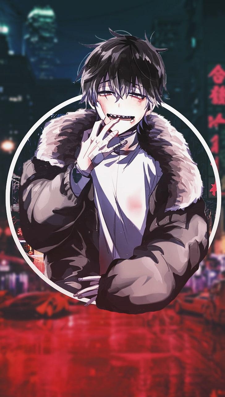 730x1290 HD Wallpaper: Anime, Picture In Picture, Anime Boys, Jacket, Phone