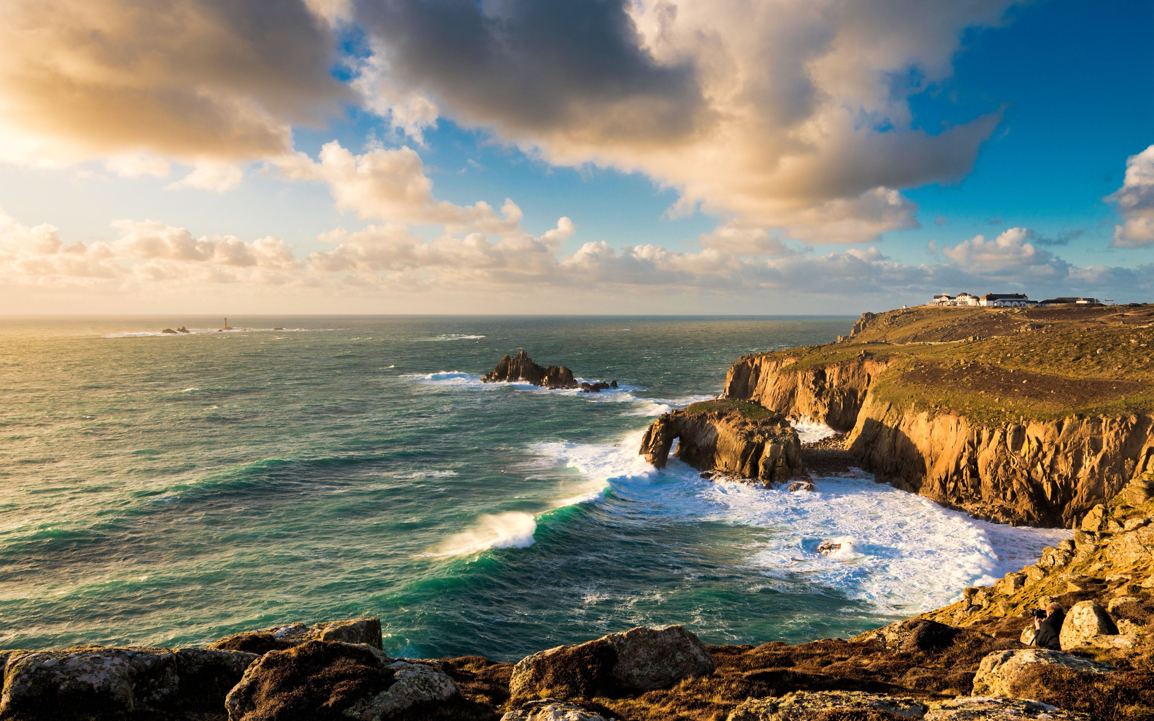 3840x2400 Land's End, Cornwall, England Widescreen Wallpaper. Wide Wallpaper.NET, Desktop