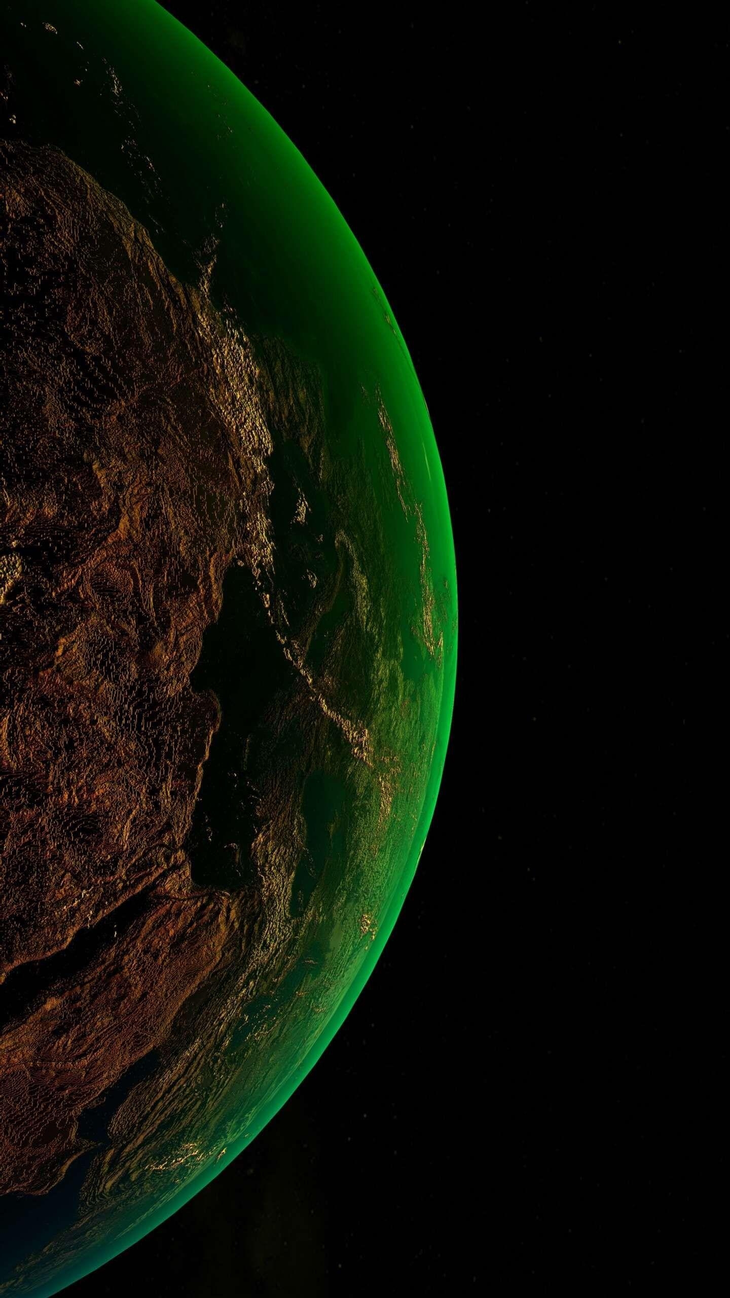 1440x2560 Green Planet iPhone Wallpaper. Phone wallpaper in 2019, Phone