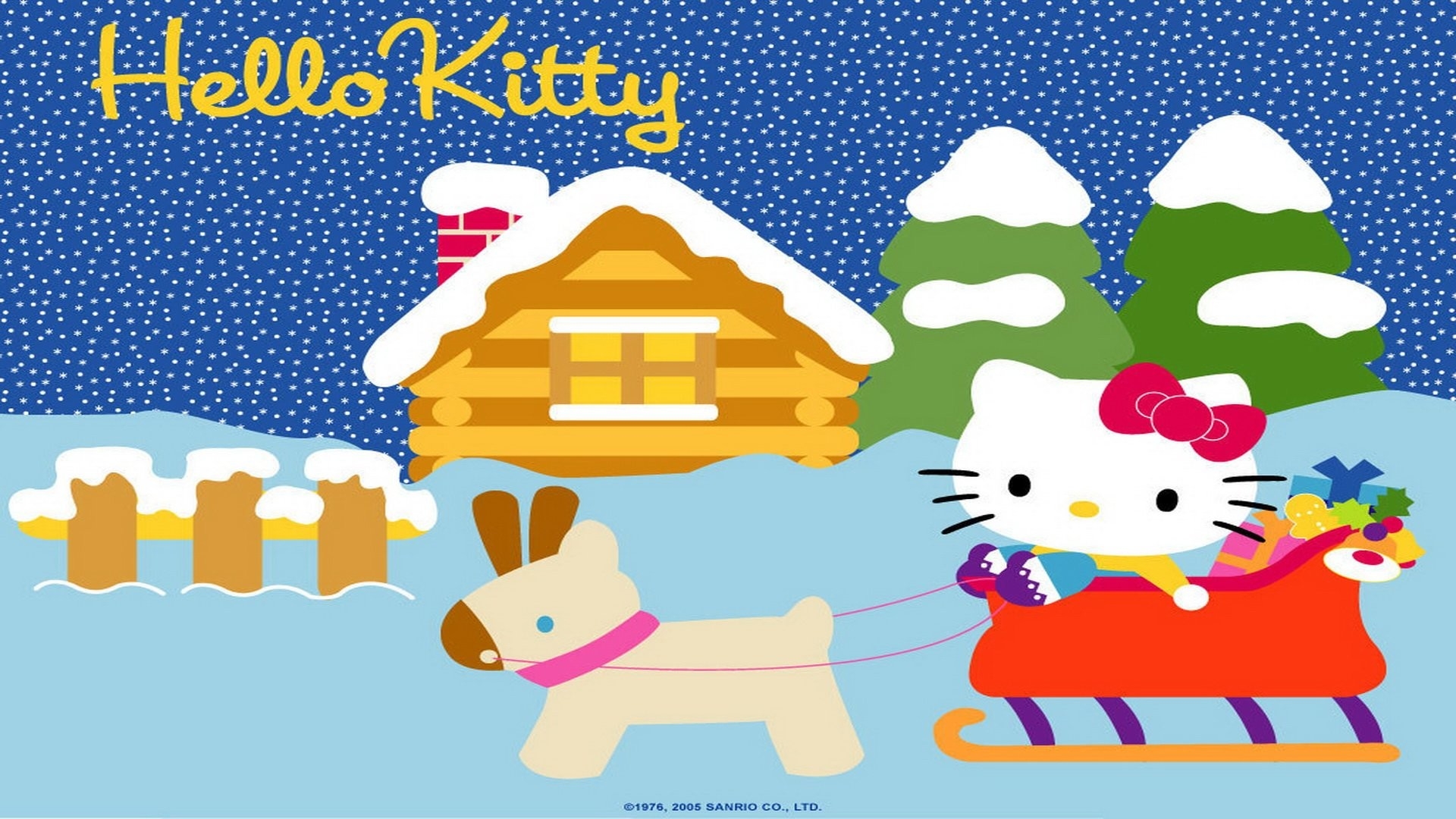 1920x1080 Hello Kitty Christmas Background, Desktop