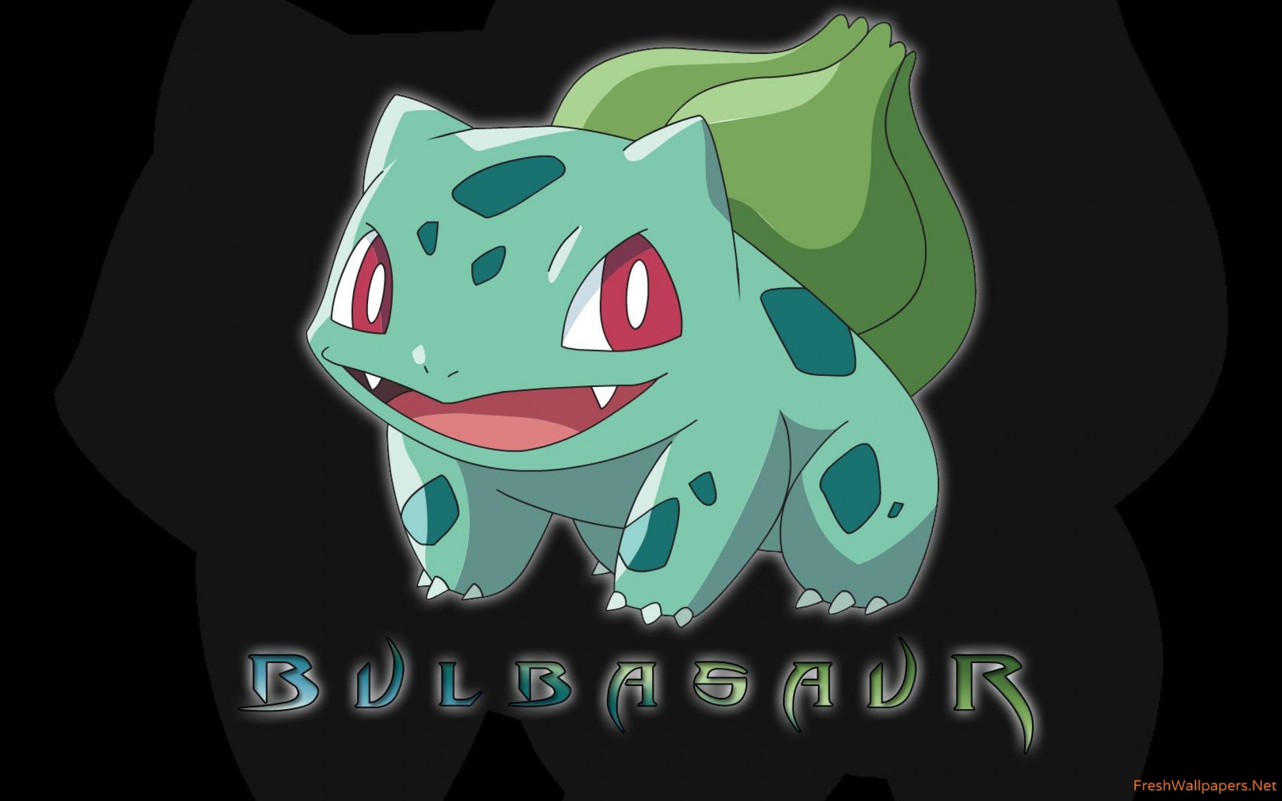 2560x1600 Bulbasaur Pokemon Background Black, Desktop