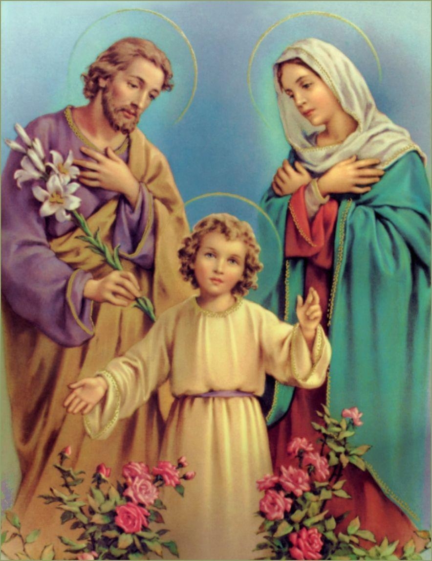 890x1150 Holy Family Wallpaper, Phone