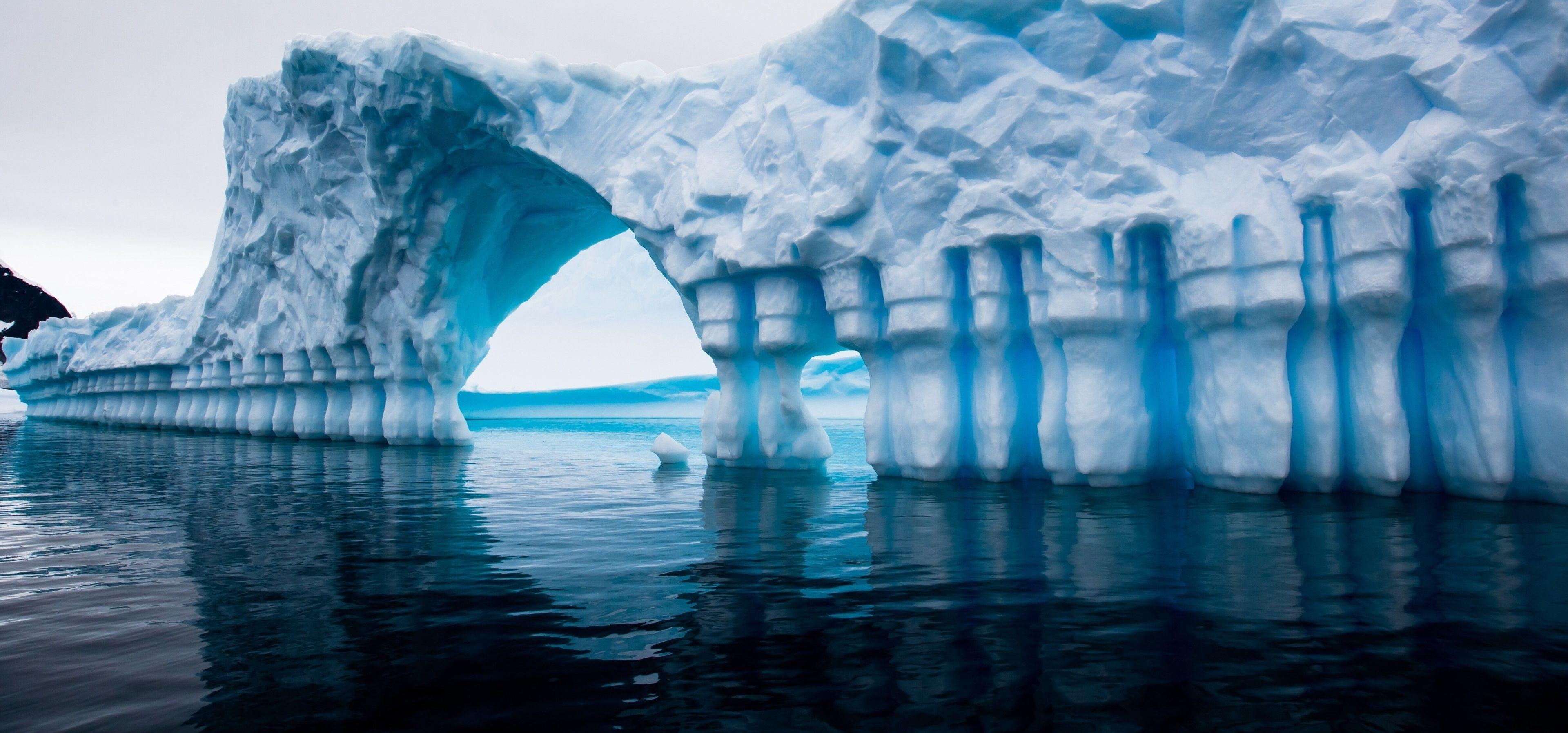 3840x1800 antarctica 4k high def wallpaper for mac. iceberg pohto, Dual Screen