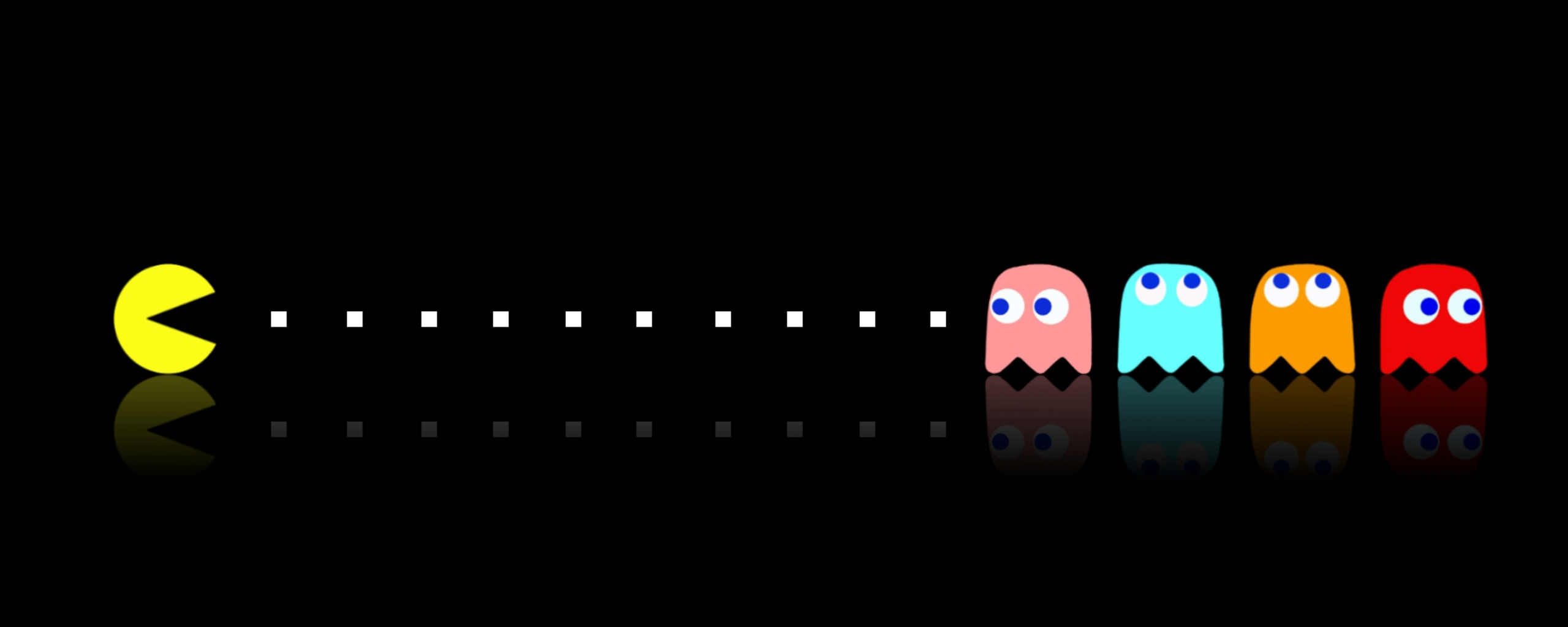 2560x1030 Pac Man Dual Monitor HD Wallpaper, Dual Screen