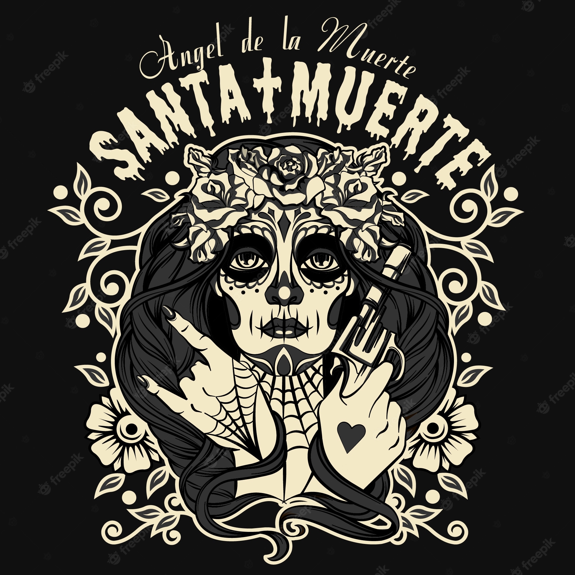 2000x2000 Santa muerte Vectors & Illustrations for Free Download, Phone