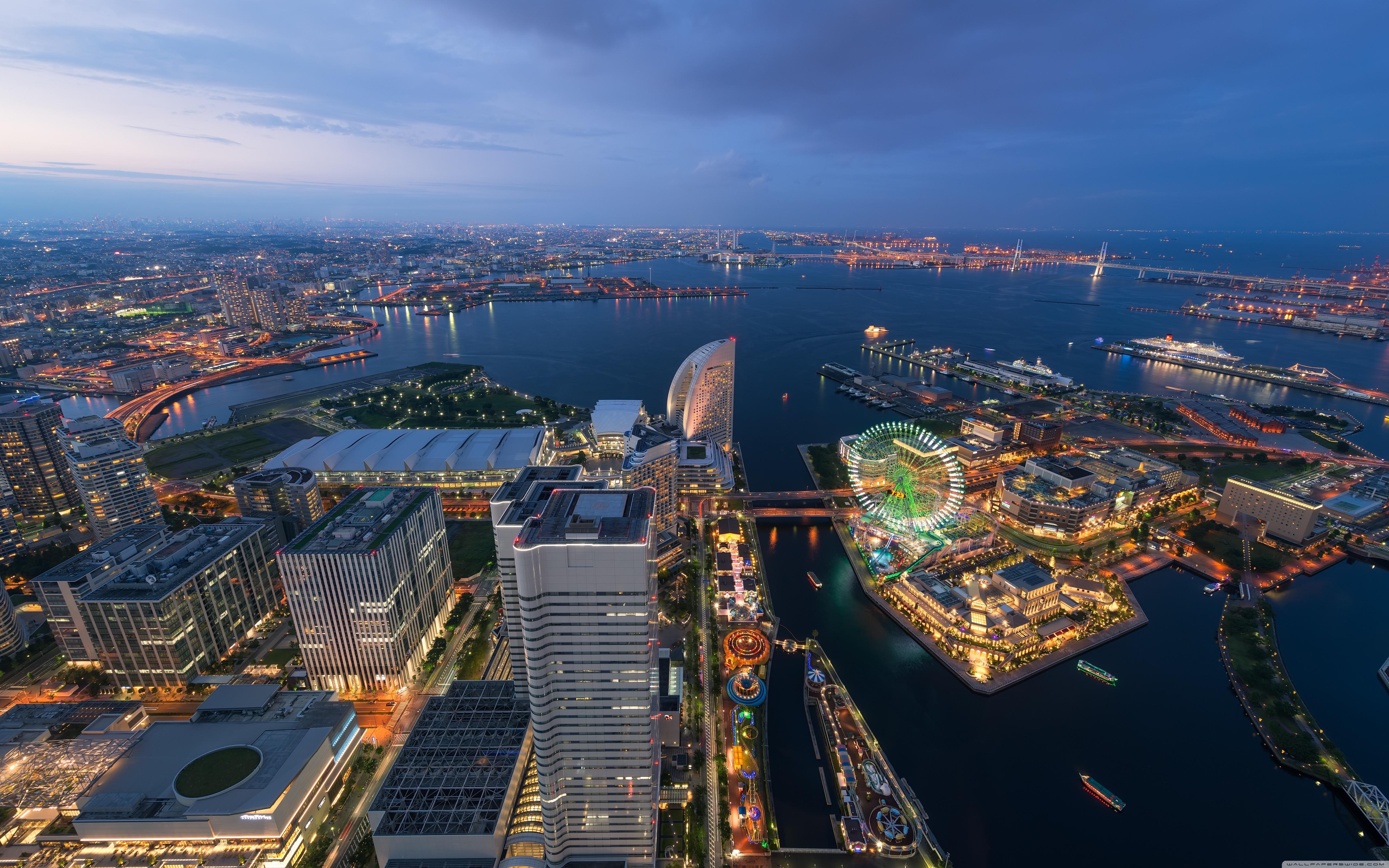 5120x3200 Aerial View Of Yokohama, Japan ❤ 4K HD Desktop Wallpaper for 4K, Desktop