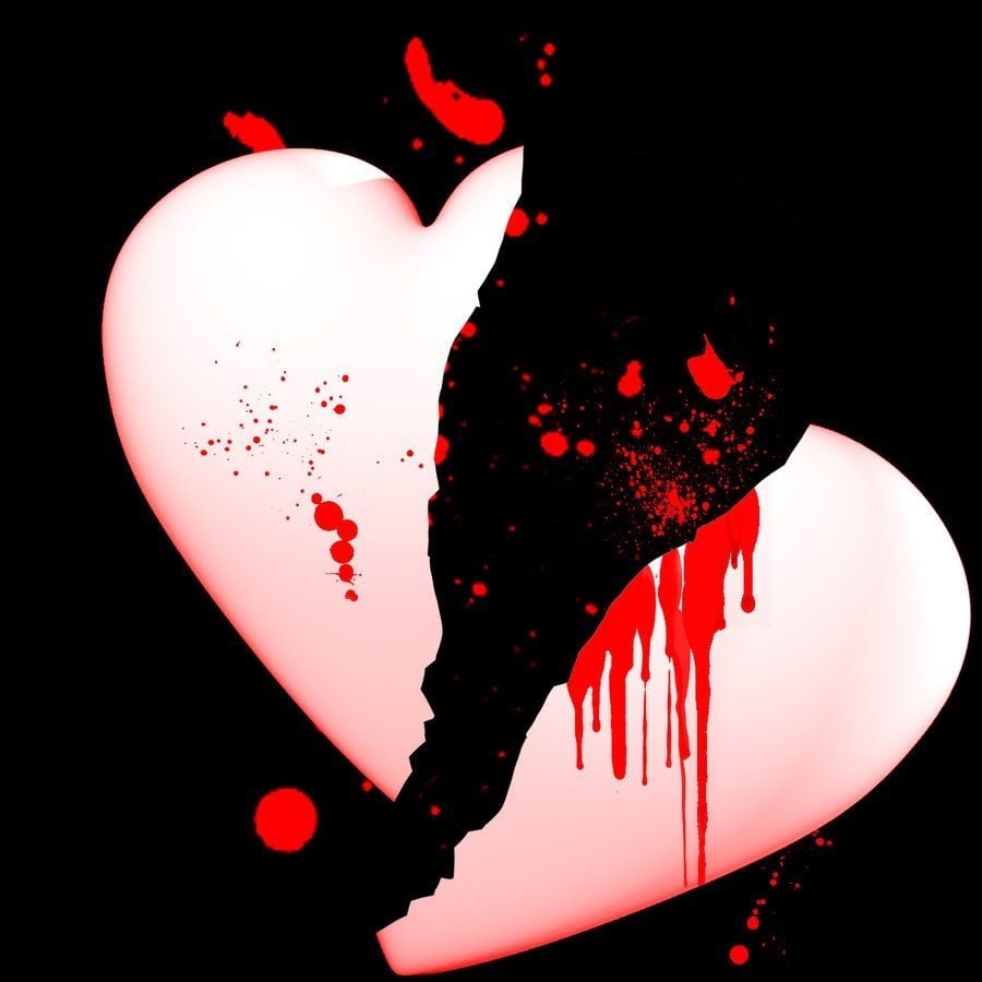 900x900 Emo Broken Heart Wallpaper, Phone