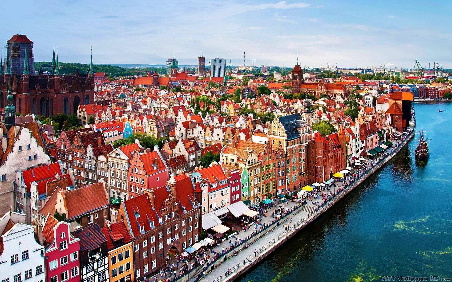 1920x1200 Gdansk Poland wallpaper. Watch free widescreen wallpaper. Gdansk, Desktop