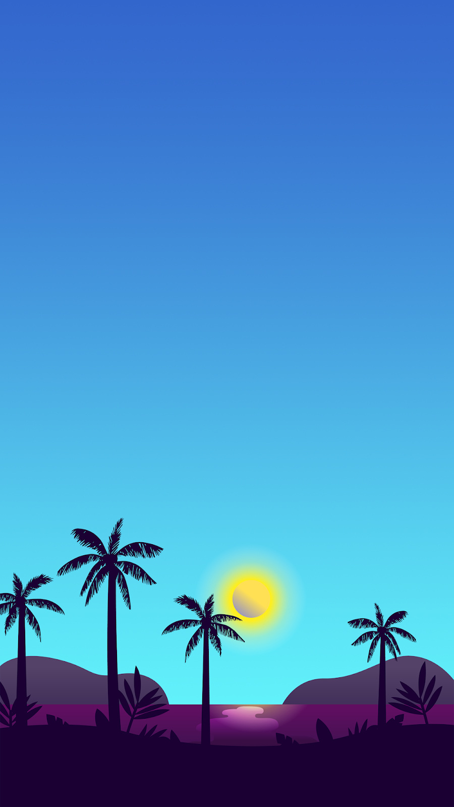 900x1600 Minimal blue landscape 4K phone wallpaper, Phone