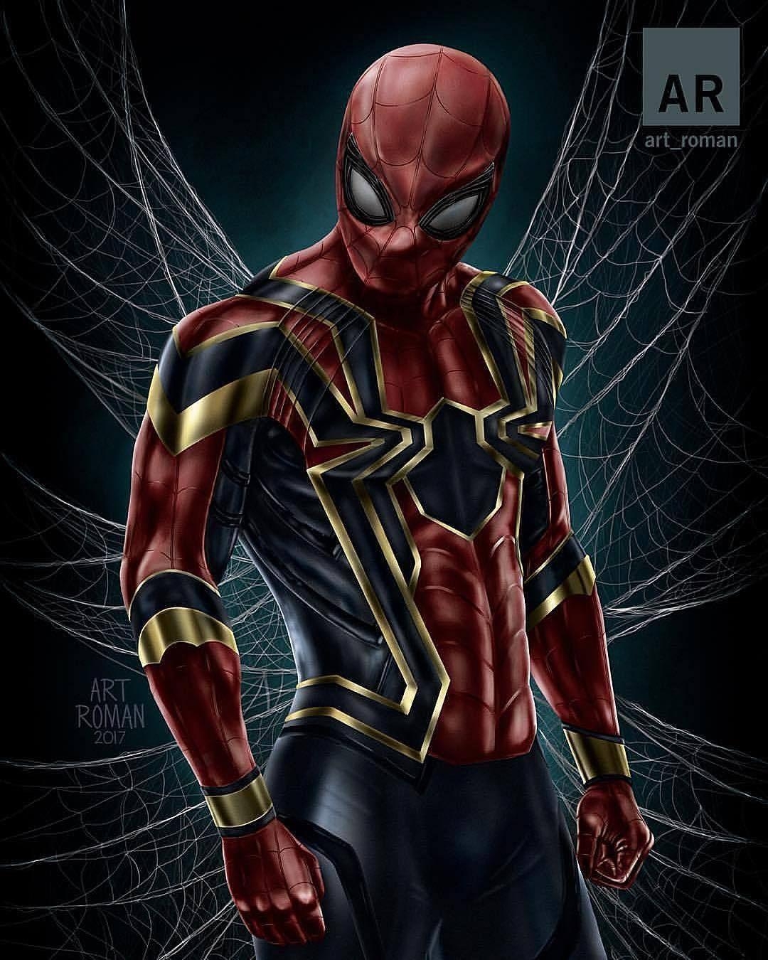 1080x1350 Art_roman With A Beautiful Rendition Of The Iron Spider Man, Phone