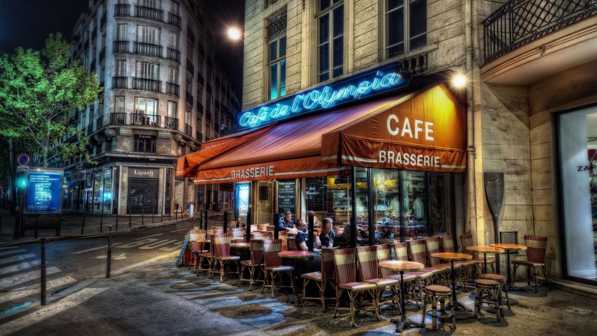 1920x1080 Paris Cafe Wallpaper, Desktop