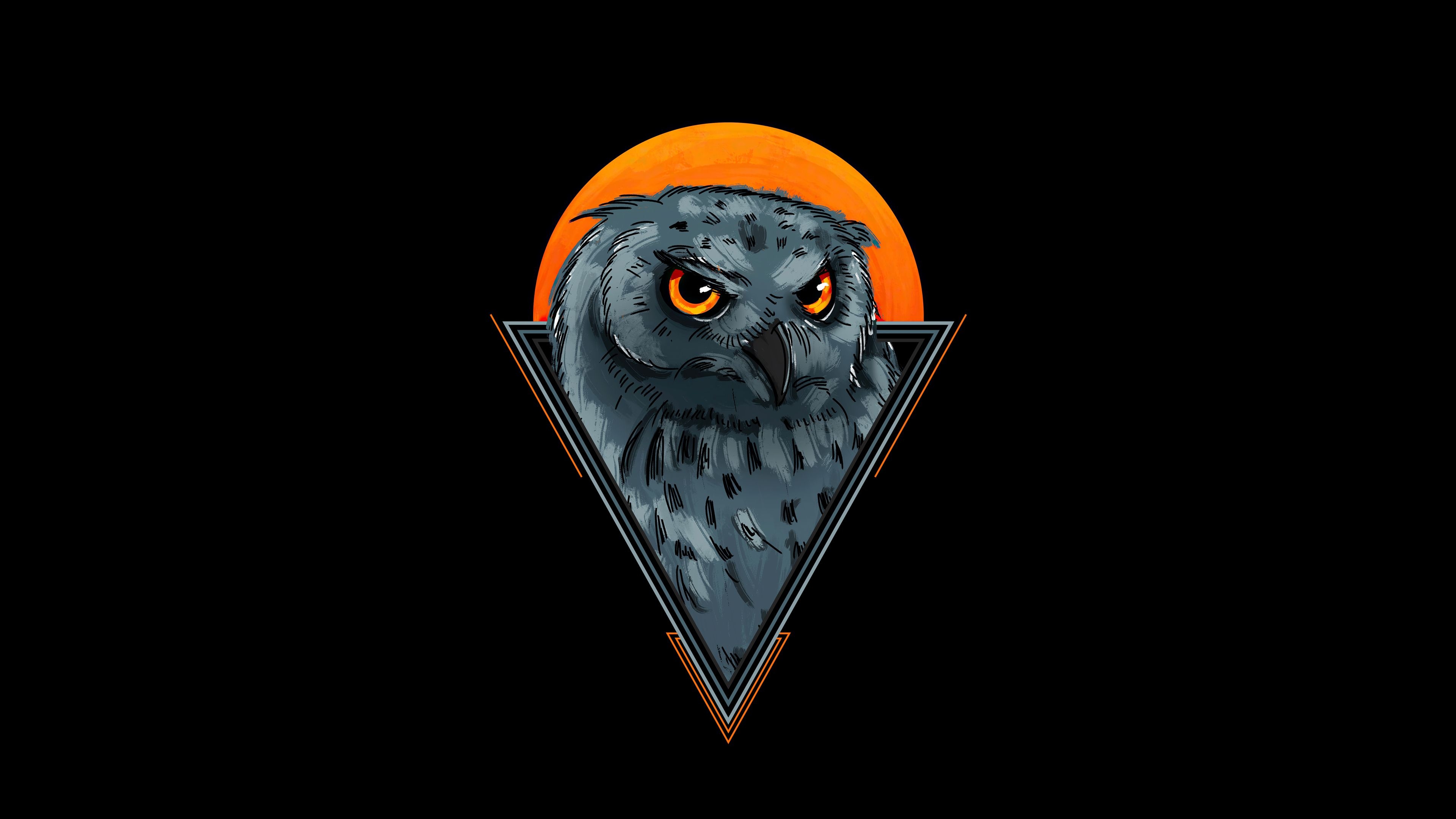 3840x2160 Owl Minimal 4k, HD Artist, 4k Wallpaper, Image, Background, Photo and Picture, Desktop