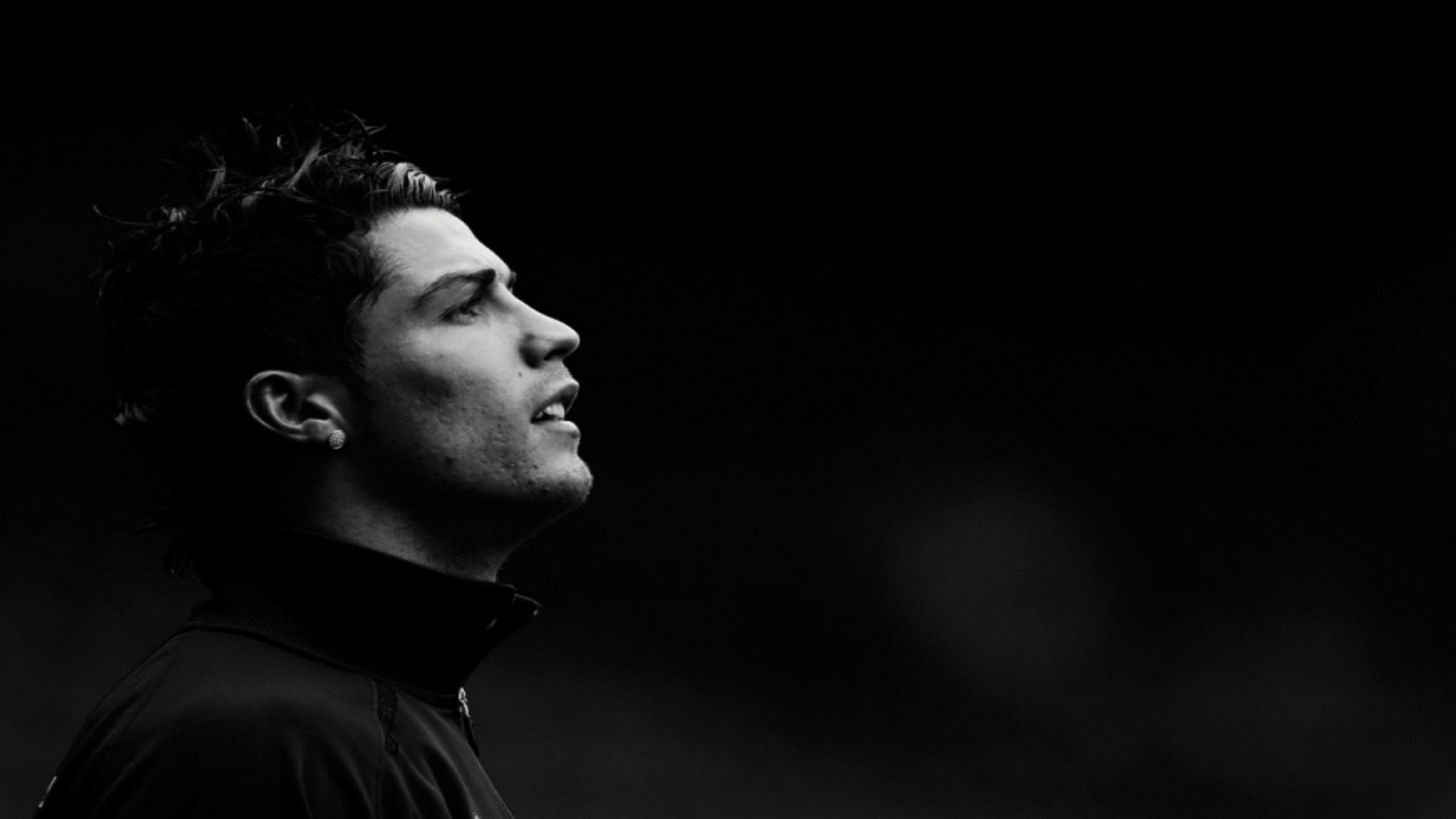 2560x1440 Cristiano Ronaldo Black and White Wallpaper HD / Desktop and Mobile Background, Desktop