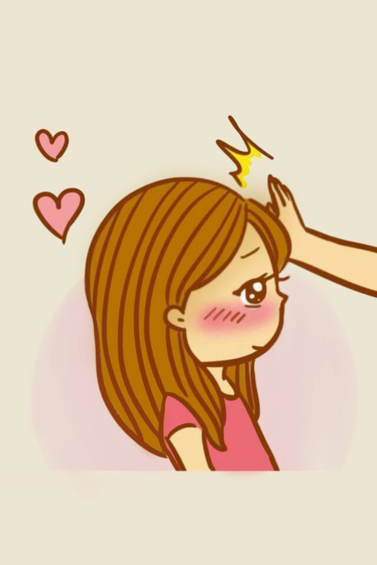 1280x1920 Download Matching Cartoon Couple Girl Wallpaper, Phone