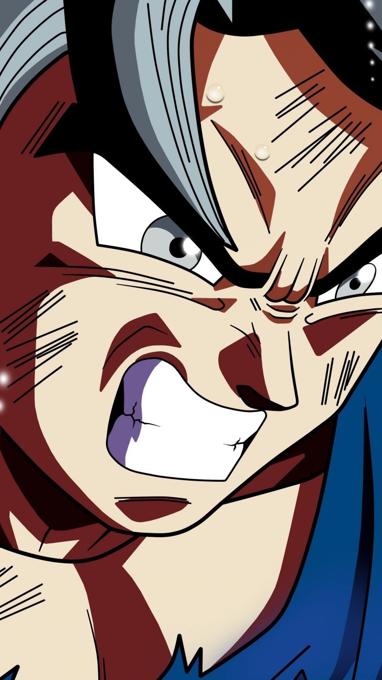 750x1340 Download  wallpaper goku, angry face, anime, dragon ball super, iphone iphone  HD image, background, 1500, Phone