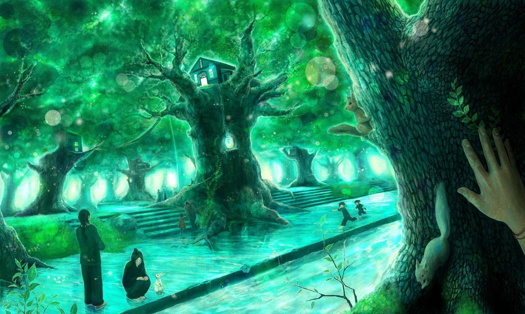 1670x1000 Green Anime Wallpaper 37 Image Collections Of Wallpaper, Desktop