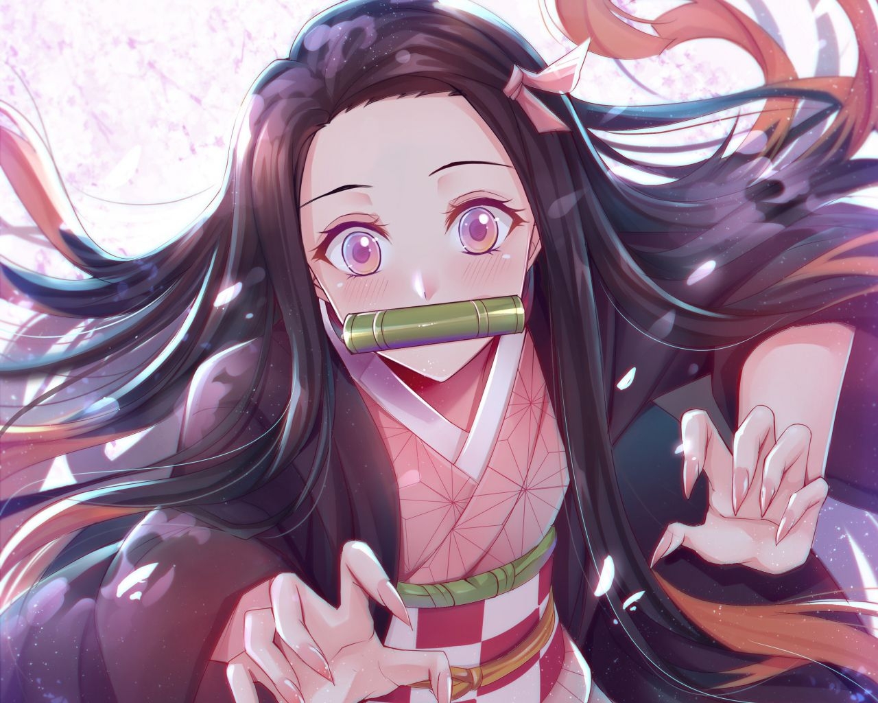 1280x1030 Download  wallpaper beautiful, anime, kamado nezuko, standard 5: fullscreen,  HD image, background, 23234, Desktop