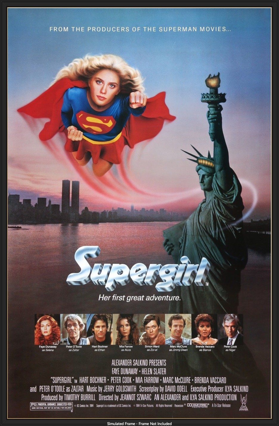 940x1430 Supergirl (1984) Original One Sheet Movie Poster Film Art Movie Posters, Phone