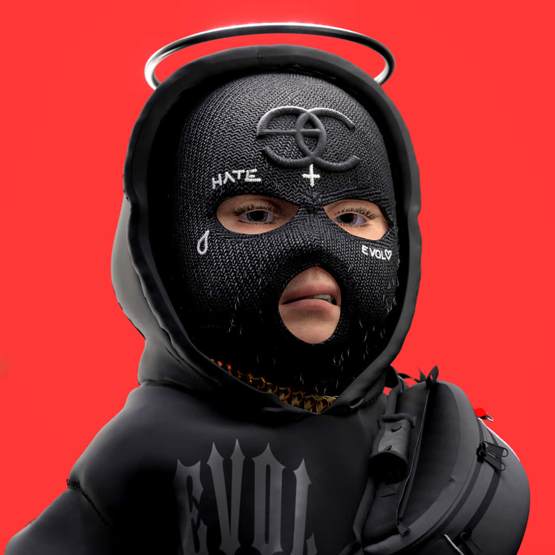 1080x1080 Download Dope Gangster Pfp In Full Black Outfit Wallpaper, Phone