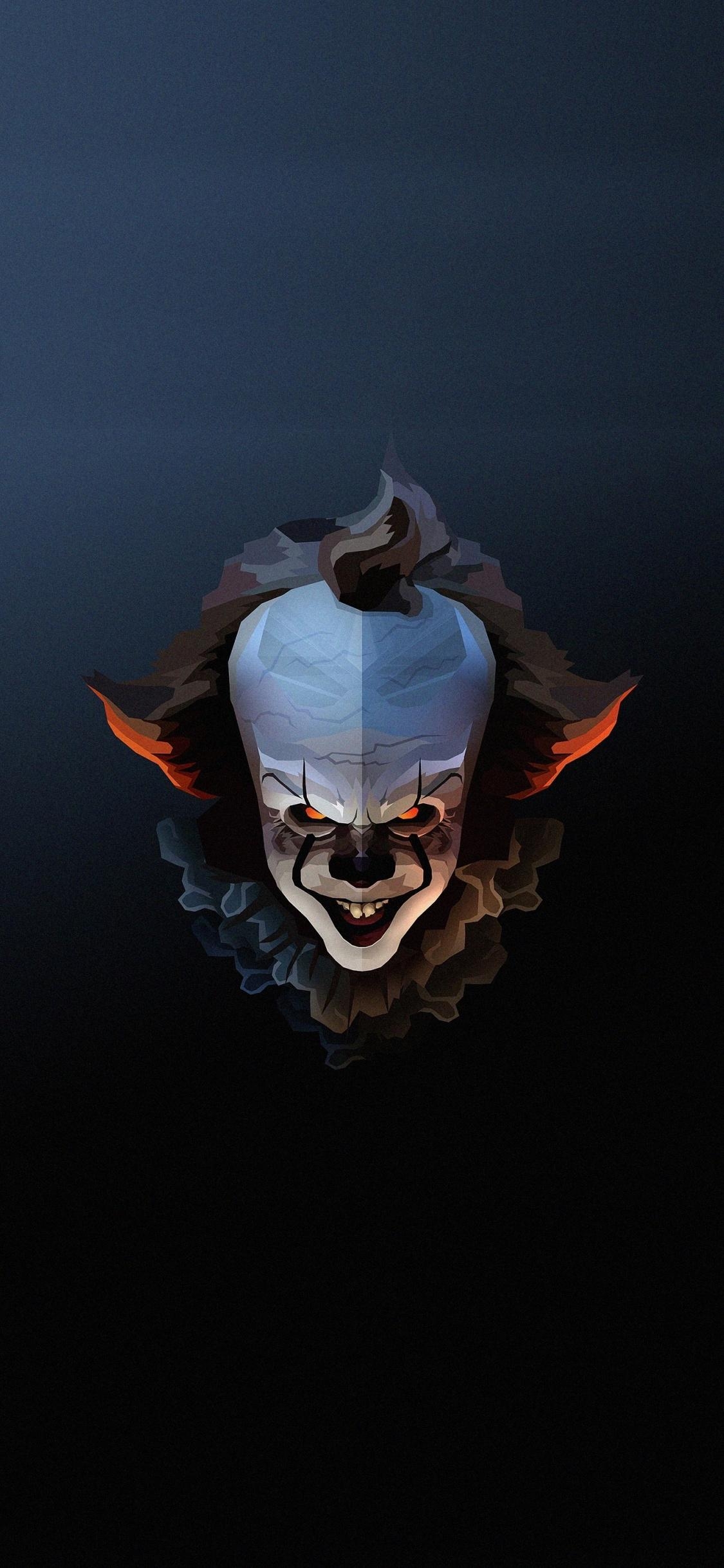 1130x2440 Download  wallpaper pennywise, the clown, halloween, Phone