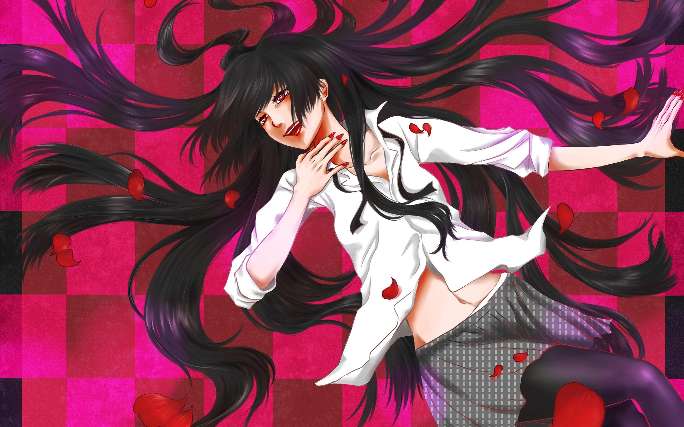 2880x1800 Download wallpaper Yumeko Jabami, art, manga, Crazy excitement, Desktop