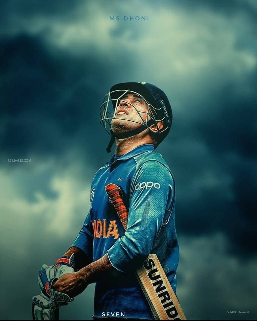 1030x1290 MS Dhoni 7 Looking at Sky Drawing Image / Wallpaper HD, Phone