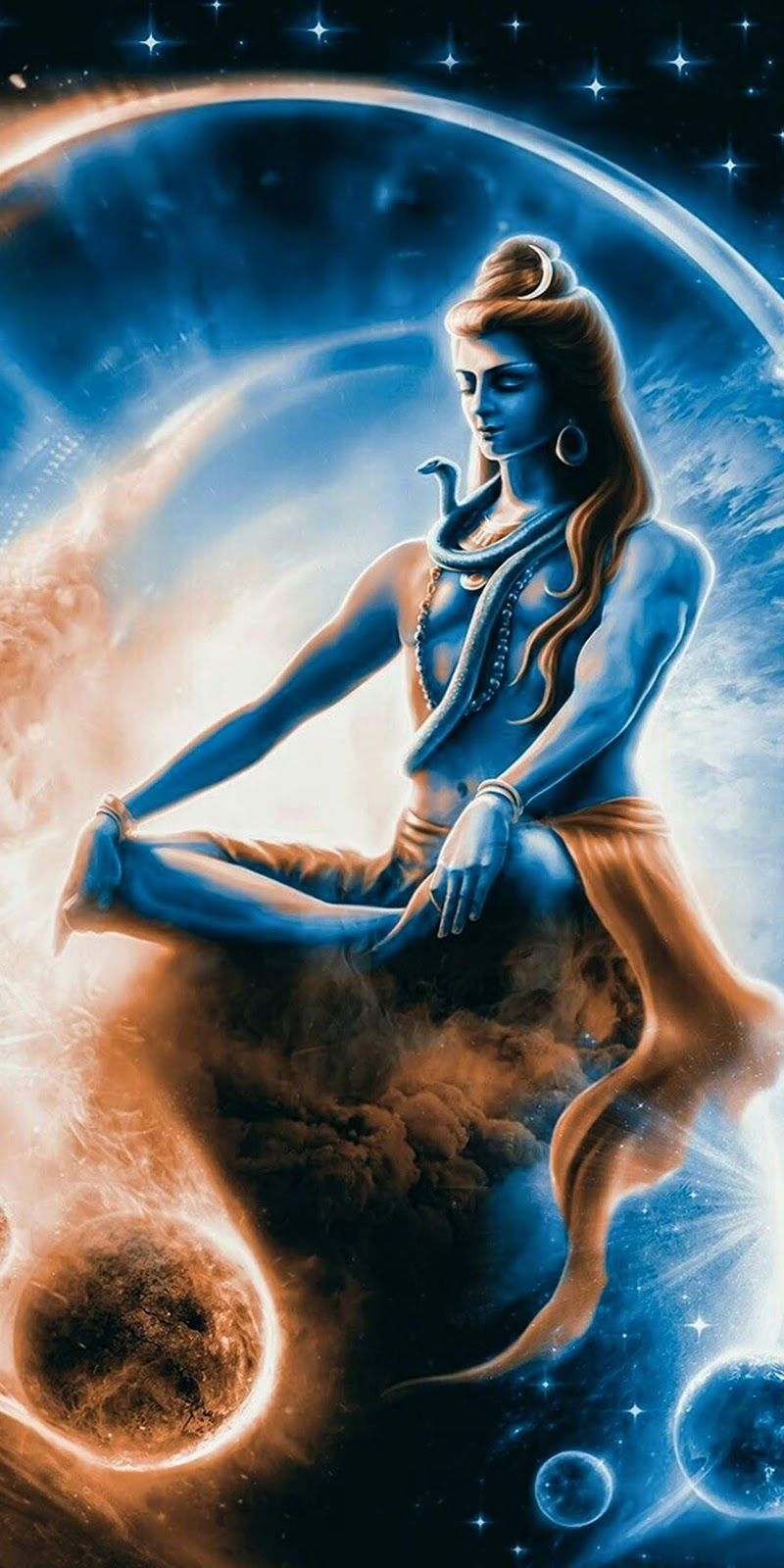 800x1600 Lord Shiva in Tapas art mobille wallpaper. mahadev image, Phone