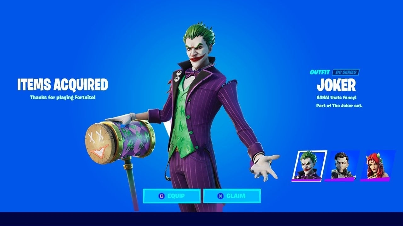 1280x720 The Joker Fortnite wallpaper, Desktop