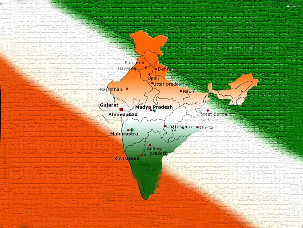 1070x810 Indian Flag In India Map Wallpaper, Desktop