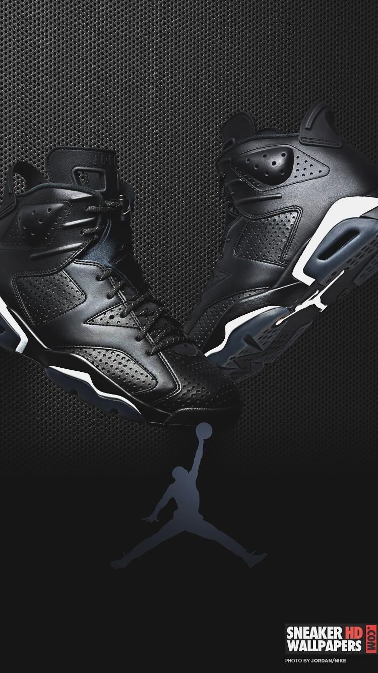 750x1340 Jordan 6 All Black, HD Wallpaper & background Download, Phone