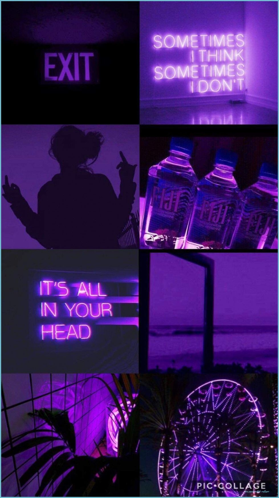 980x1750 Aesthetic #neon #purple #edit #collage #inspiration Aesthetic Purple Aesthetic Wallpaper, Phone