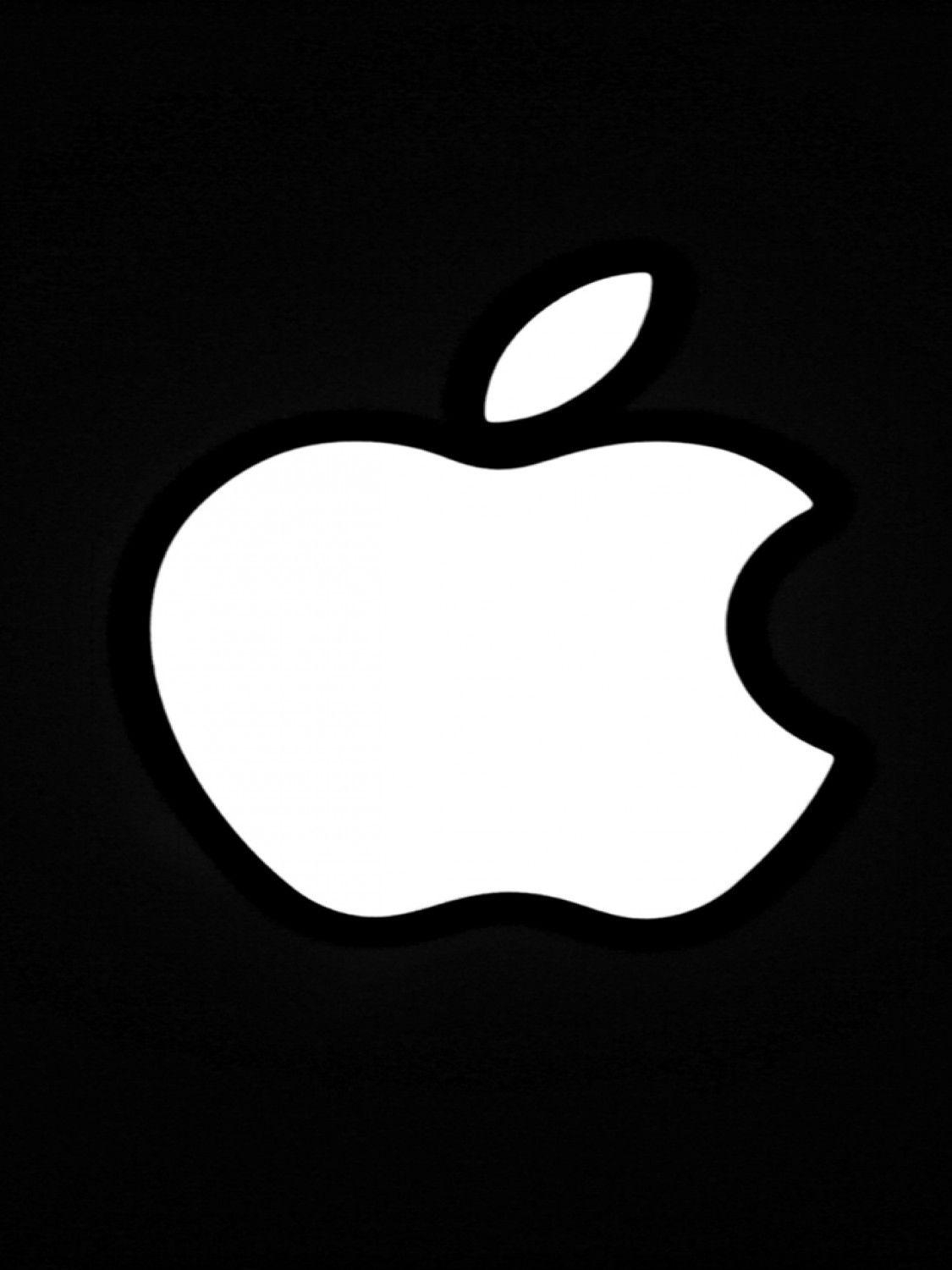 1130x1500 White apple logo with black background iphone 5 HD wallpaper 1125 X, Phone