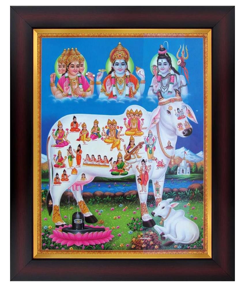 850x1000 Avercart Kamadhenu Sacred Cow Hindu Holy Cow Poster With Frame: Buy Avercart Kamadhenu Sacred Cow Hindu Holy Cow Poster With Frame At Best Price In India On Snapdeal, Phone