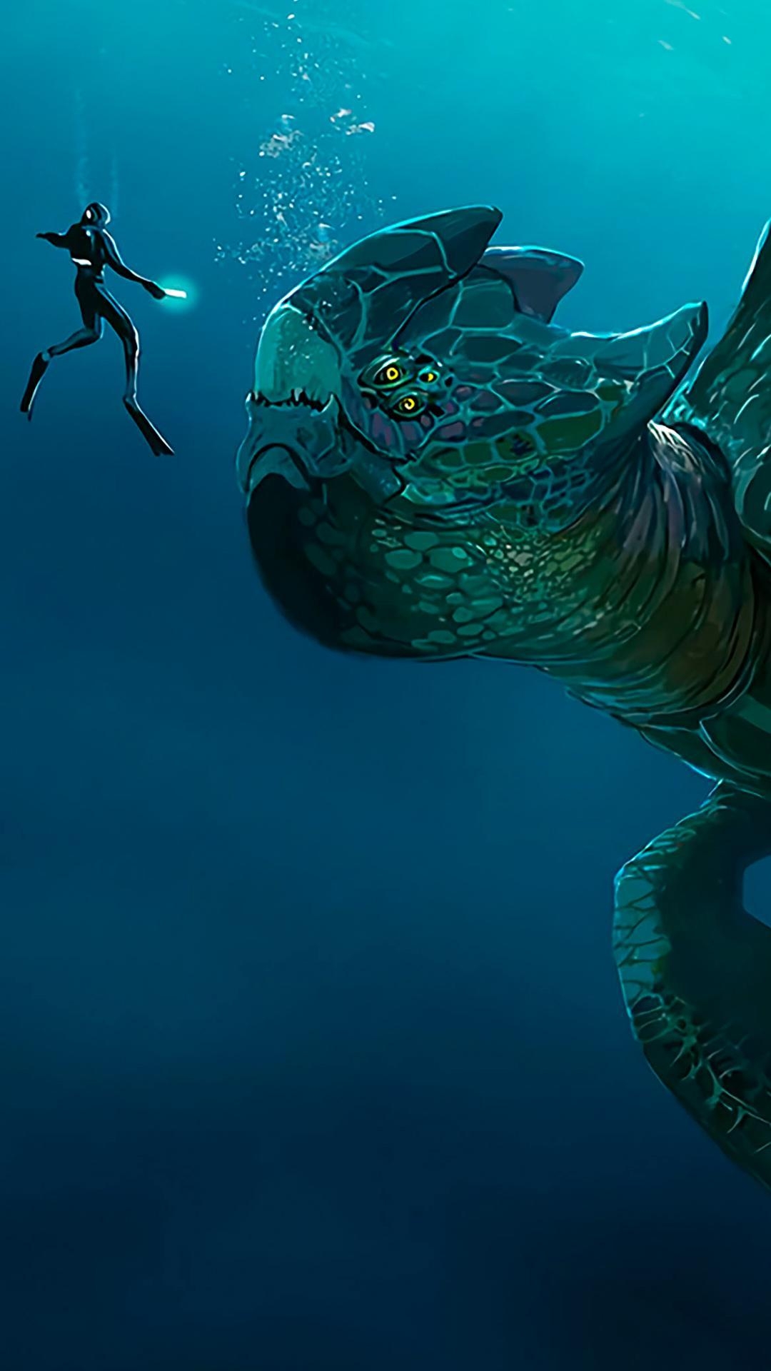 1080x1920 Subnautica Screensaver, Phone