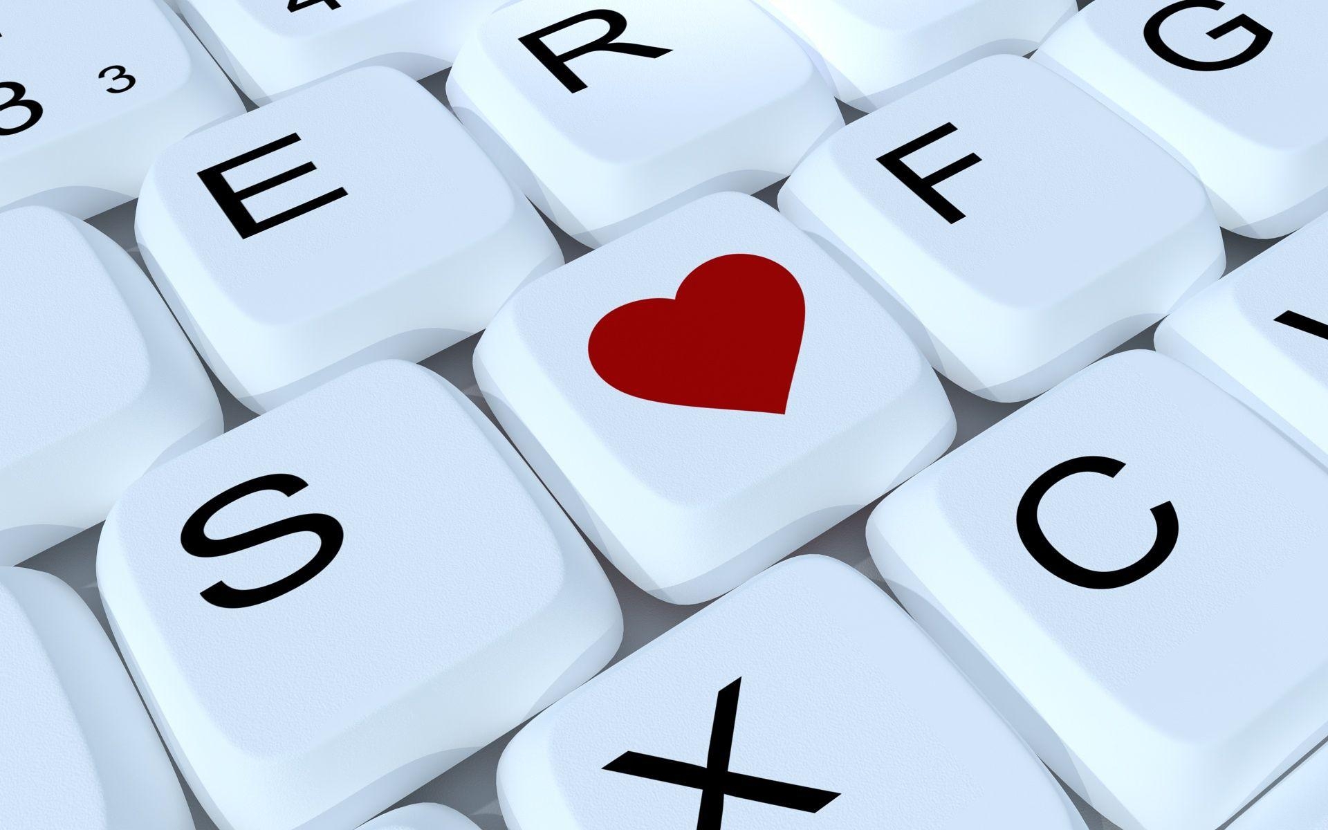 1920x1200 Download Wallpaper  Love, Keyboard, Heart, Letter, Desktop