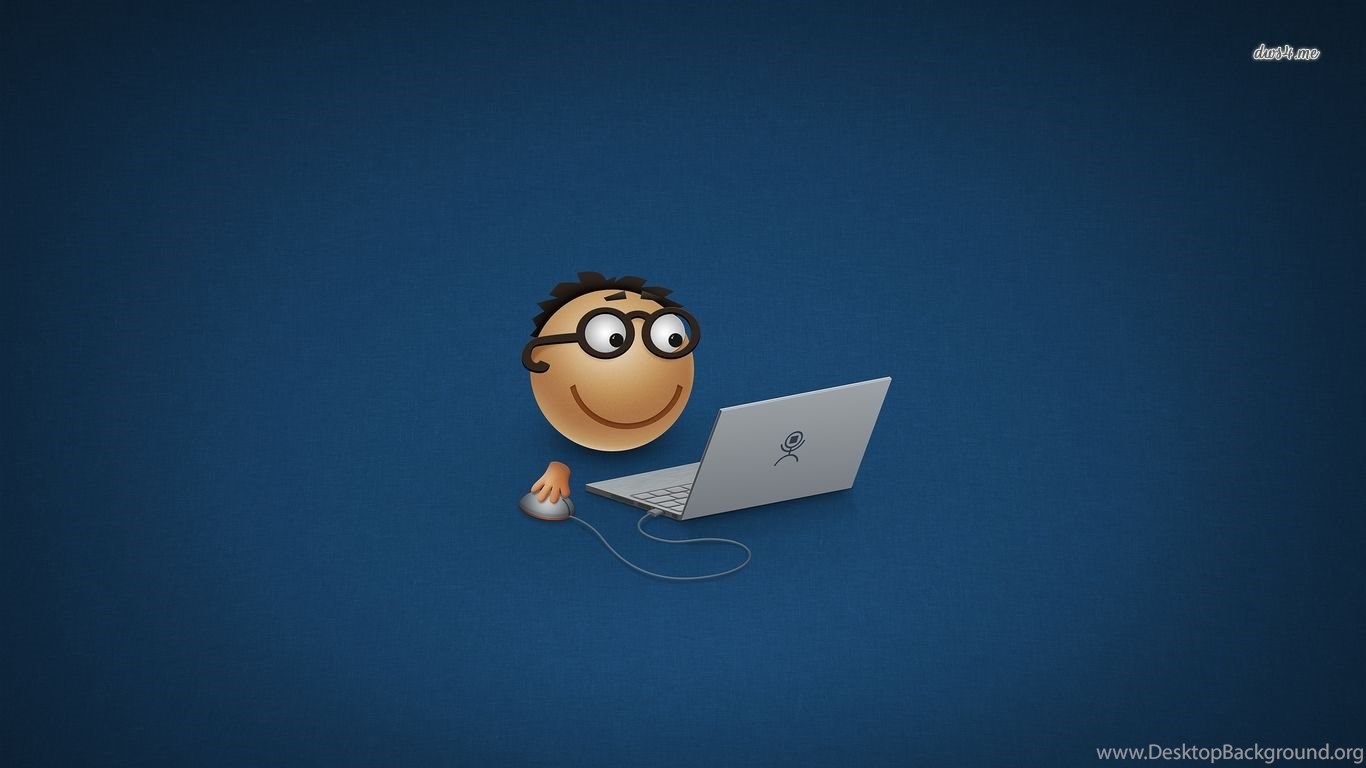 1370x770 Smiley Face Working At His Laptop Wallpaper Digital Art. Desktop Background, Desktop