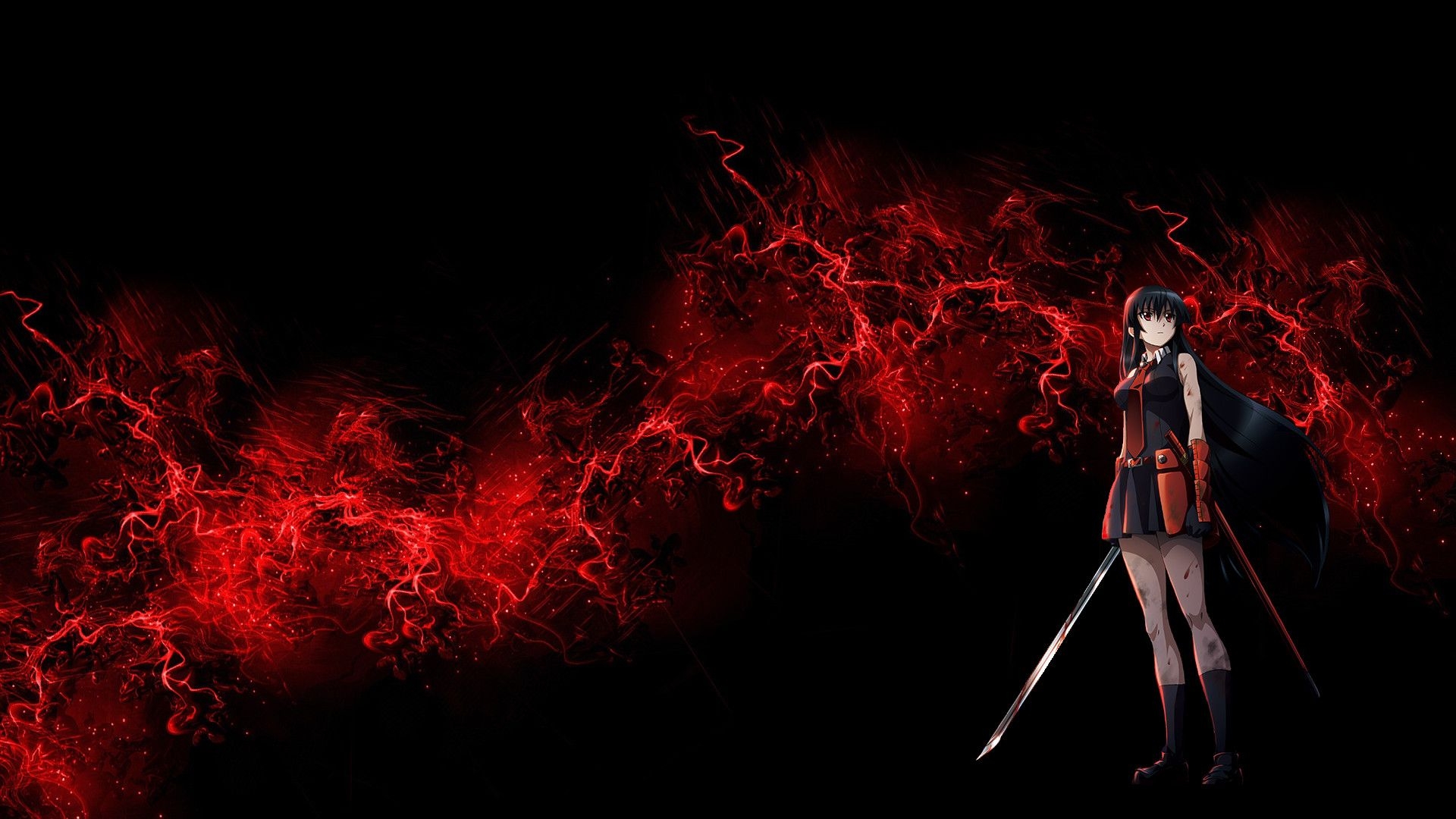 1920x1080 Red and Black Anime Wallpaper, Desktop