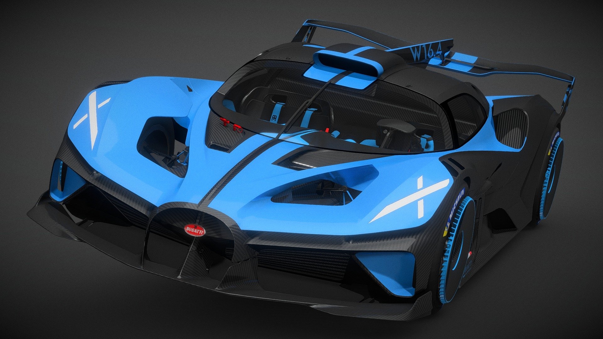 1920x1080 Bugatti Bolide 2024 model by SavinoWorks [b5d4d4e], Desktop