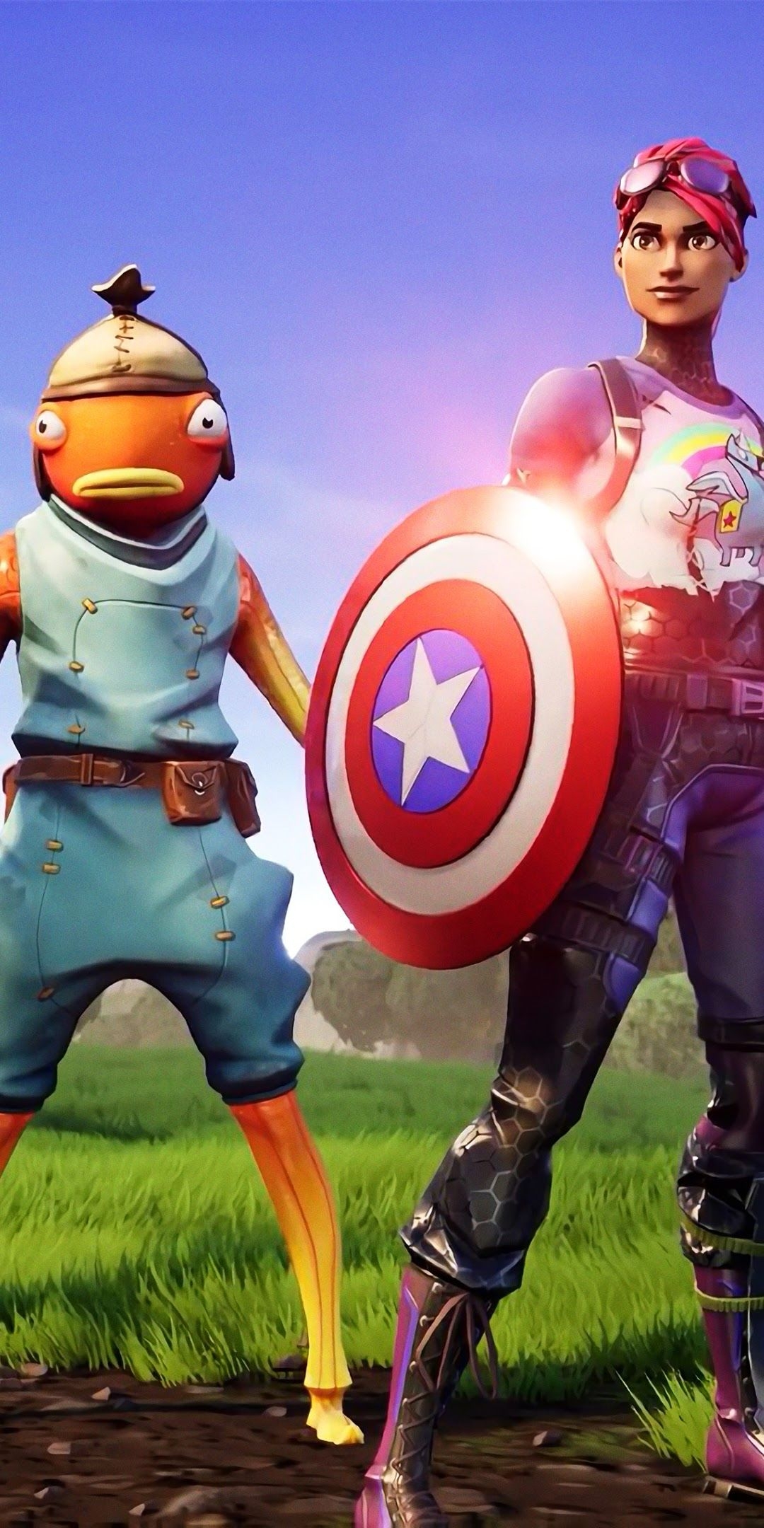 1080x2160 Fortnite X Avengers, Brite Bomber, Fishstick, Raptor, Cuddle Team Leader, 4K, Wallpaper, Phone