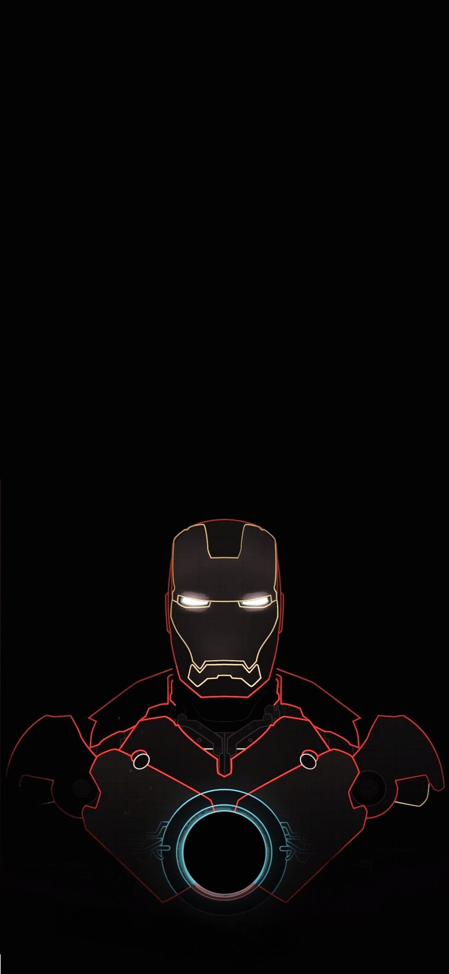 1440x3120 someone please align this iron man wallpaper to my fingerprint sensor realme x2, Phone