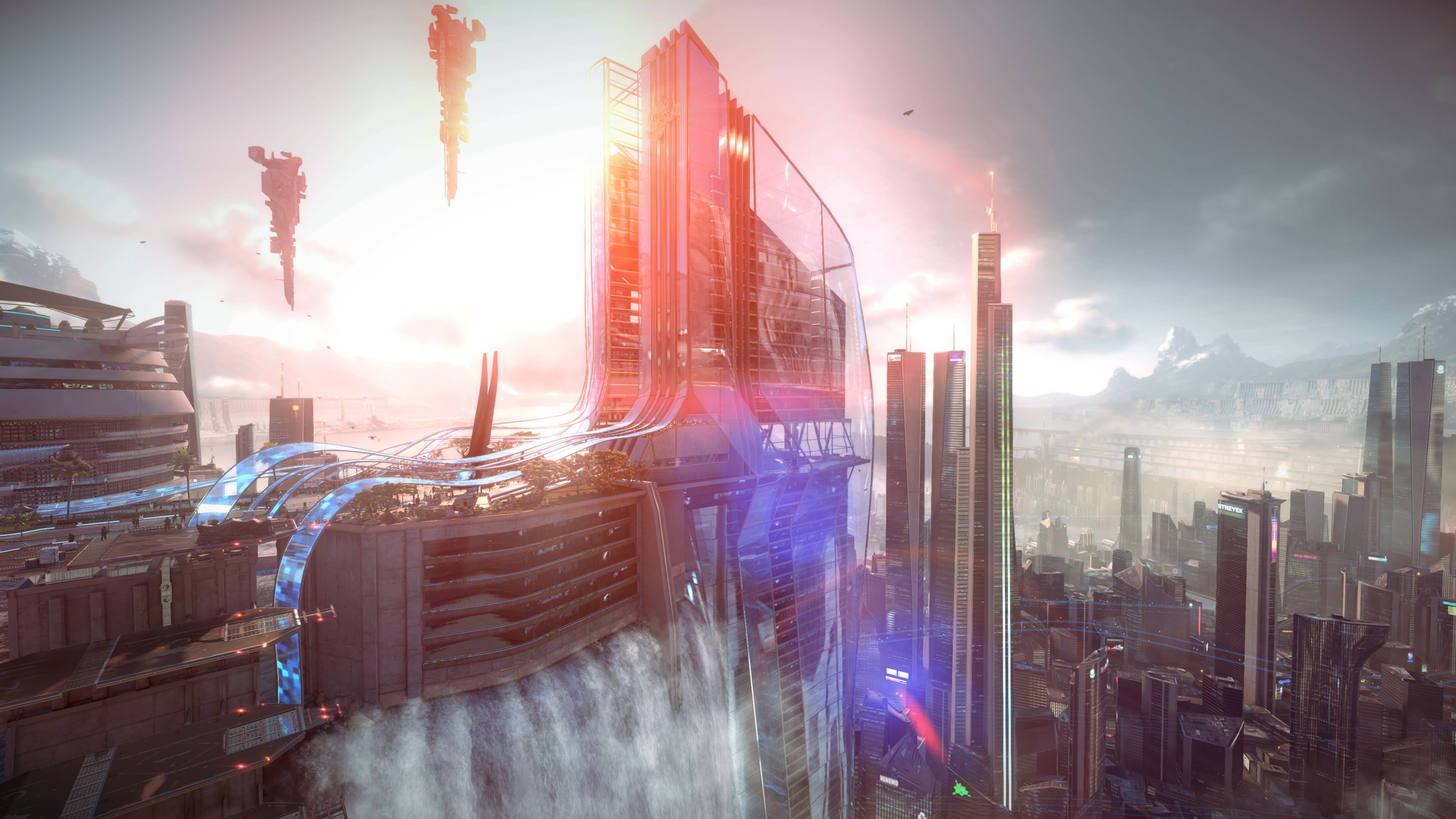 4560x2560 Futuristic City 4K wallpaper, Desktop